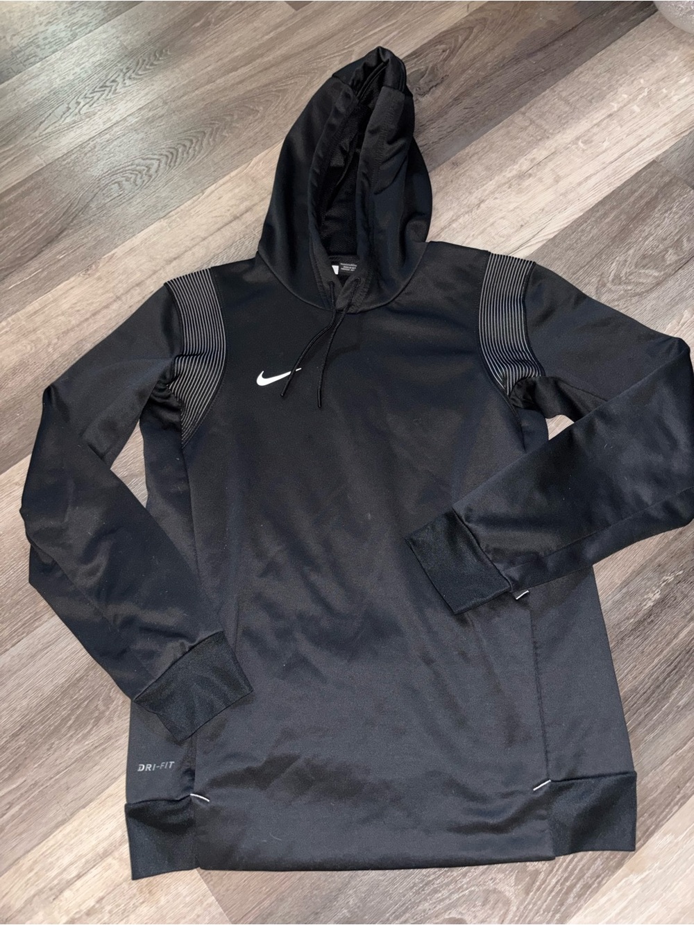 Nike Black Hoodie with White Swoosh